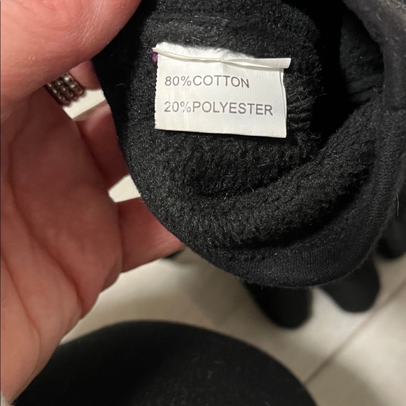 Sparkle Black Women's Stretch Gloves Touchscreen, Size S/M - Picture 5 of 6